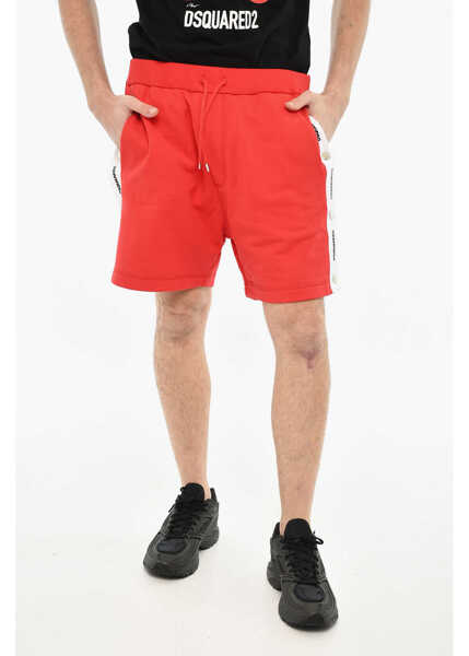 Pantaloni scurti DSQUARED2 Two-Tone Shorts With Side Buttons Red Barbati (BM 19639442) 1