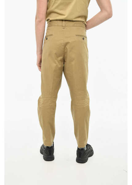 Pantaloni casual DSQUARED2 Garbardine Cotton Pants With Patch Pockets Beige Barbati (BM 19639451) 4