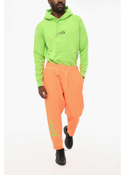 Pantaloni de trening DSQUARED2 Solid Color Cotton Joggers Orange Barbati (BM 19639457) 4