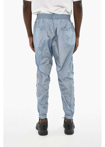 Pantaloni casual DSQUARED2 Nylon Pants With Side Logoed Band Blue Barbati (BM 19639460) 2