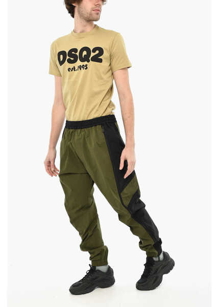 Pantaloni de trening DSQUARED2 Two-Tone Joggers With Drawstring Waist Black Barbati (BM 19639466) 4