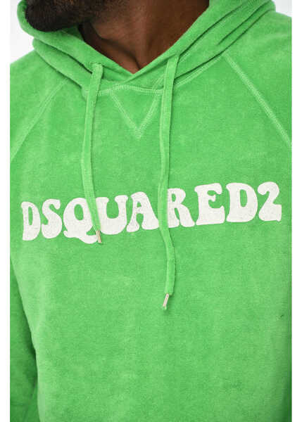 Bluze de trening DSQUARED2 Terry Cotton Hoodie Green Barbati (BM 19639469) 3