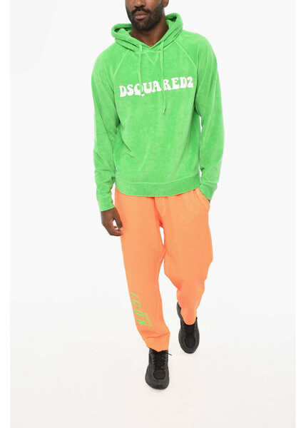 Bluze de trening DSQUARED2 Terry Cotton Hoodie Green Barbati (BM 19639469) 4