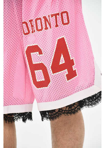Pantaloni scurti DSQUARED2 Perfored Shorts With Lace Pink Barbati (BM 19639472) 3