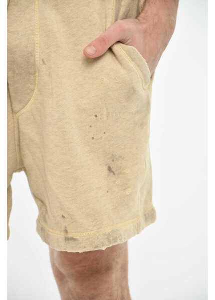 Pantaloni scurti DSQUARED2 Solid Color Cotton Shorts Beige Barbati (BM 19639478) 3