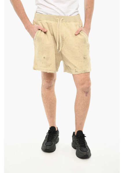 Pantaloni scurti DSQUARED2 Solid Color Cotton Shorts Beige Barbati (BM 19639478) 1