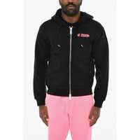 Bluze de trening Fleeced-Cotton Sweatshirt With Zip Closure Barbati