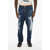 DSQUARED2 Stonewashed Jeans With Drawstring Waist 19Cm Blue