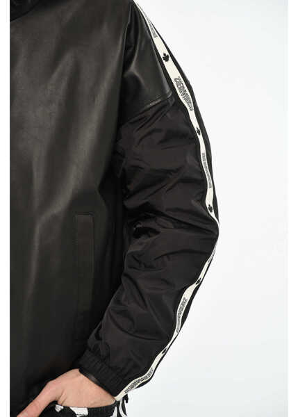 Geci de piele DSQUARED2 Leather Jacket With Hood Black Barbati (BM 19639496) 3