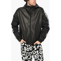 Geci de piele Leather Jacket With Hood Barbati