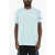 DSQUARED2 Solid Color Cotton Crew-Neck T-Shirt Light Blue