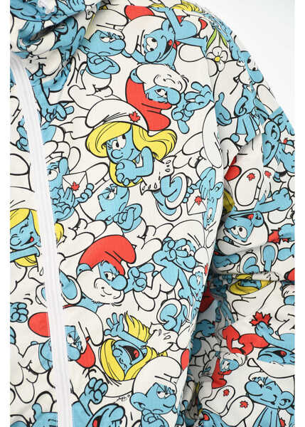 Jachete DSQUARED2 The Smurfs All-Over Printed Nylon Windbreaker Jacket Multicolor Barbati (BM 19639604) 3
