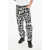 DSQUARED2 All-Over Contrasting Logo Two-Tone Pants Black & White