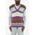 DSQUARED2 Color Block V-Neck Sleeveless Sweater Multicolor