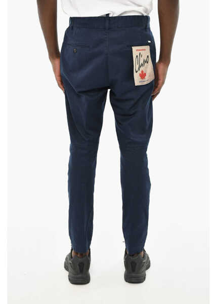 Pantaloni casual DSQUARED2 Cotton Stretch Chino Pants Blue Barbati (BM 19639616) 2
