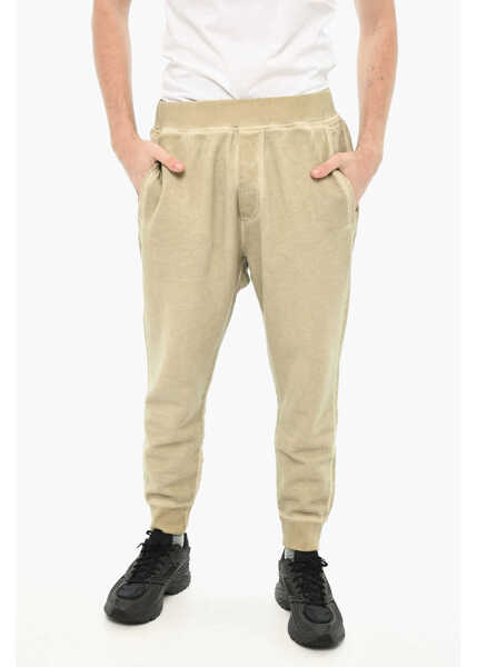 Pantaloni de trening DSQUARED2 Solid Color Cotton Joggers Beige Barbati (BM 19639619) 1