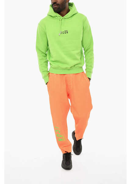 Bluze de trening DSQUARED2 Icon Fleeced-Cotton Hoodie Green Barbati (BM 19639628) 4