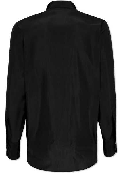 Cravate DSQUARED2 Silk Shirt With Tie Neck Black Barbati (BM 19639631) 2