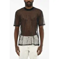 Tricouri All-Over Sequined Sheer T-Shirt Barbati