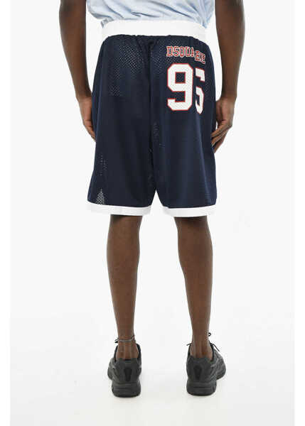 Pantaloni scurti DSQUARED2 Printed Perforated Shorts Blue Barbati (BM 19639652) 2