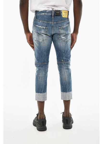 Blugi drepti DSQUARED2 Cuffed Hem Vintage Effect Sailor Jeans 16,5Cm Blue Barbati (BM 19639658) 2