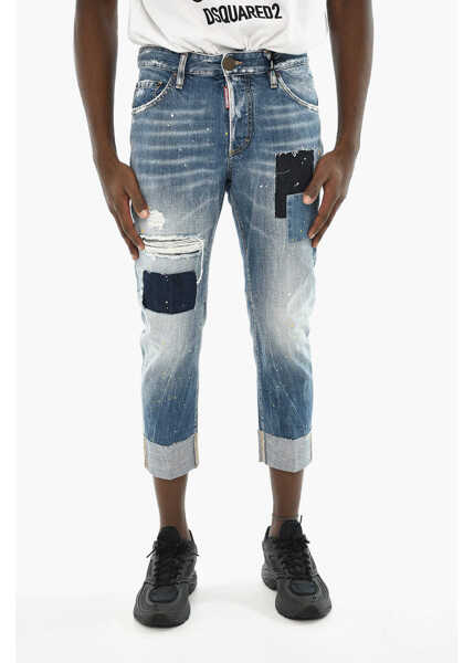 Blugi drepti DSQUARED2 Cuffed Hem Vintage Effect Sailor Jeans 16,5Cm Blue Barbati (BM 19639658) 1