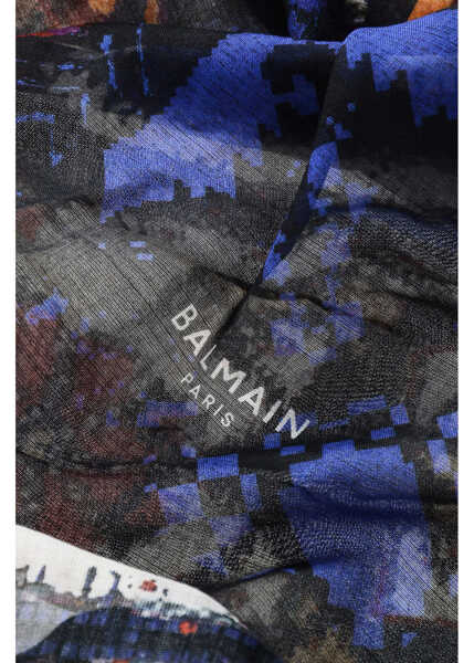 Esarfe Balmain Printed Silk And Cotton Foulard Multicolor Femei (BM 19639664) 3