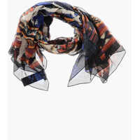 Esarfe Printed Silk And Cotton Foulard Femei