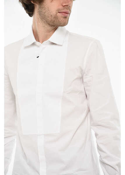 Camasi elegante DSQUARED2 Cotton Poplin Shirt With Spread Collar White Barbati (BM 19639673) 3