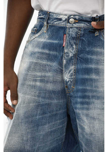 Pantaloni scurti DSQUARED2 Distressed Denim Boxer Shorts Blue Barbati (BM 19639682) 2