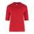 Fabiana Filippi SHORT SLEEVE GAUZED CASHMERE SWEATER Red