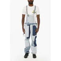 Pantaloni Denim Overalls With Stiped Details Barbati