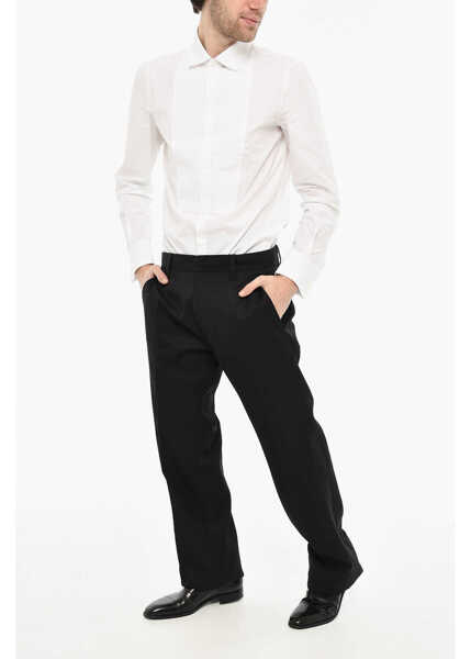 Pantaloni eleganti DSQUARED2 Virgin Wool Blend Pants With Hidded Closure Black Barbati (BM 19644122) 4