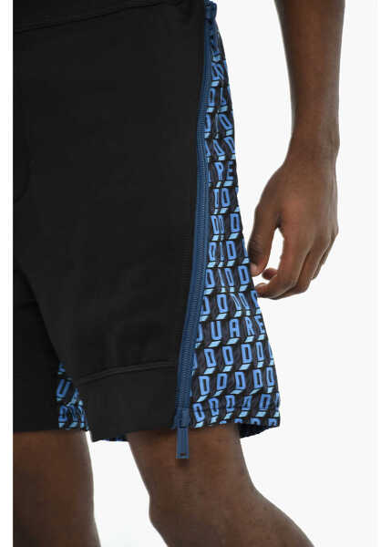 Pantaloni scurti DSQUARED2 All-Over Monogram Two-Tone Shorts Blue Barbati (BM 19644149) 3