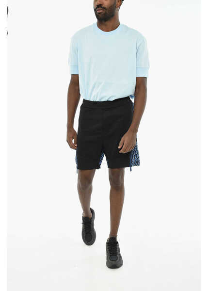 Pantaloni scurti DSQUARED2 All-Over Monogram Two-Tone Shorts Blue Barbati (BM 19644149) 4