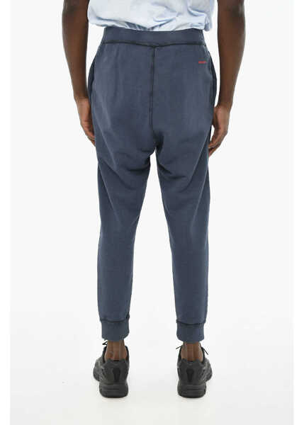 Pantaloni de trening DSQUARED2 Solid Color Cotton Joggers Blue Barbati (BM 19644155) 2