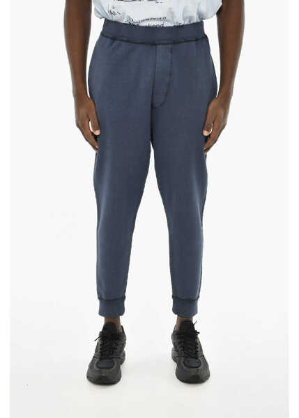 Pantaloni de trening DSQUARED2 Solid Color Cotton Joggers Blue Barbati (BM 19644155) 1