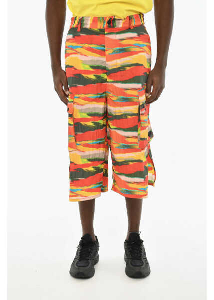 Pantaloni scurti DSQUARED2 Multicolor Shorts With Logo Button Multicolor Barbati (BM 19644158) 1