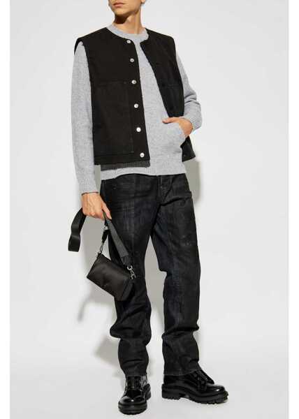 Veste costum DSQUARED2 Denim Vest With Logo Buttons Black Barbati (BM 19644161) 2