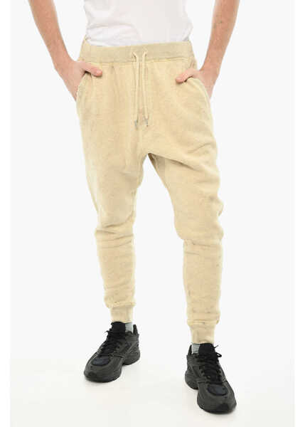 Pantaloni de trening DSQUARED2 Solid Color Cotton Joggers Beige Barbati (BM 19644164) 1