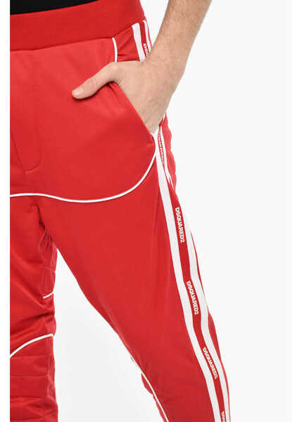 Pantaloni de trening DSQUARED2 Quilted Joggers With Contrasting Bands Red Barbati (BM 19644167) 3