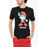Tricouri The Smurfs Cotton Crew-Neck T-Shirt With Frontal Print Barbati