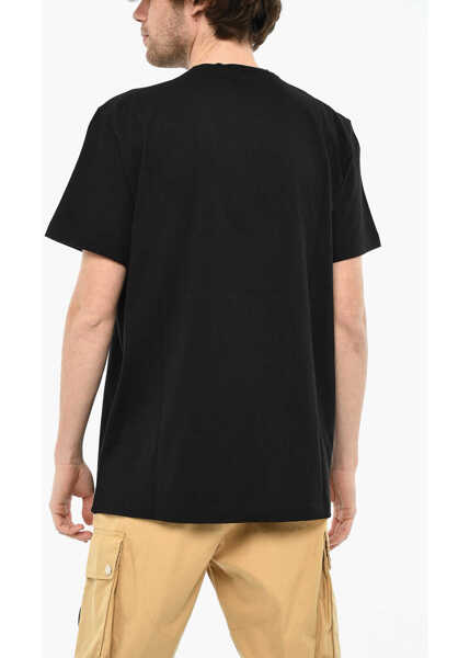 Tricouri DSQUARED2 Cotton Crew-Neck T-Shirt With Camouflage Frontal Breast Pock Black Barbati (BM 19644173) 2