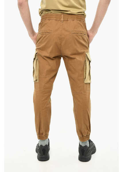 Pantaloni casual DSQUARED2 Two-Tone Cargo Pants With Drawstring Waist Beige Barbati (BM 19644176) 2