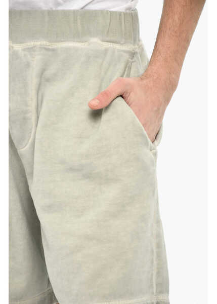 Pantaloni de trening DSQUARED2 Fleeced Cotton Joggers With Drawstring Waist Beige Barbati (BM 19644179) 3