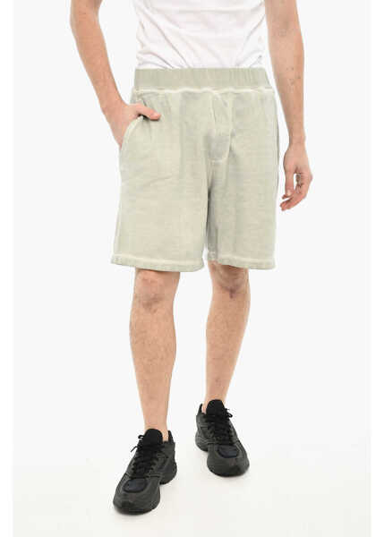 Pantaloni de trening DSQUARED2 Fleeced Cotton Joggers With Drawstring Waist Beige Barbati (BM 19644179) 1