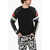 DSQUARED2 Cotton Crew-Neck T.shirt With Leather Sleeves Black