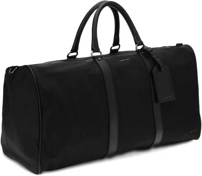 Genti de voiaj KITON Gym Travel Bag with leather inserts NERO Barbati (BM 19644263) 3