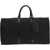 KITON Gym Travel Bag with leather inserts NERO