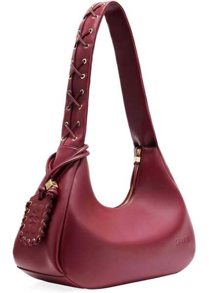 Genti de umar Ganni Laced Shoulder Bag BURGUNDY Femei (BM 19644311) 3